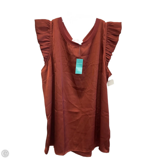 Top Sleeveless By Maurices In Red, Size: L