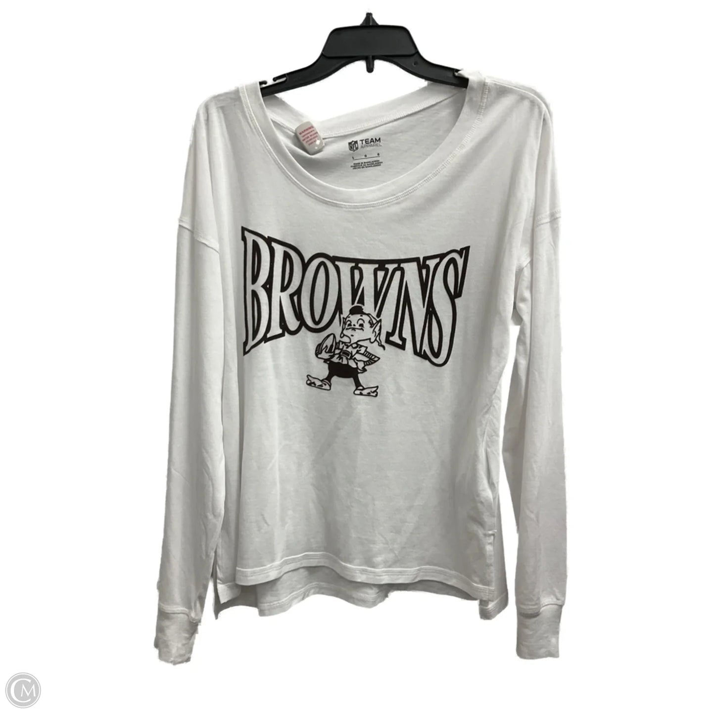 Top Long Sleeve Basic By Nfl In White, Size: L