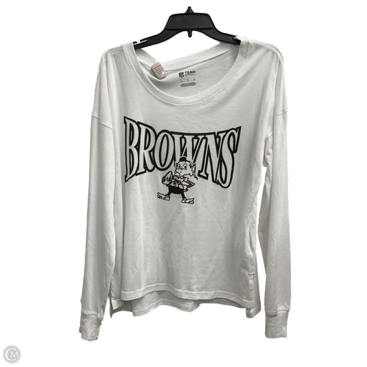 Top Long Sleeve Basic By Nfl In White, Size: L