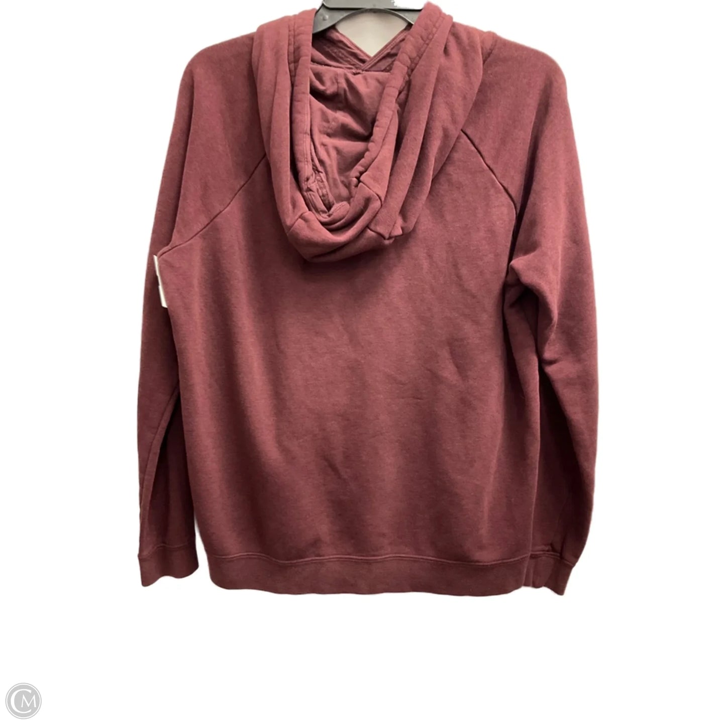 Athletic Sweatshirt Hoodie By Nike Apparel In Maroon, Size: M