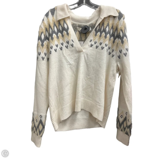 Sweater By Loft In White, Size: L