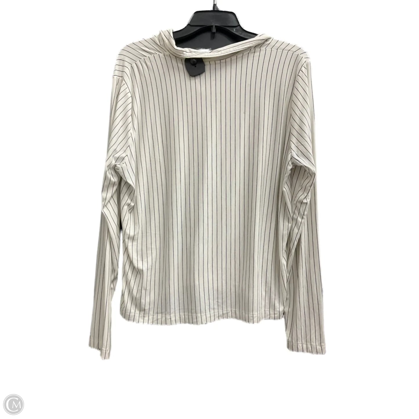 Blouse Long Sleeve By Modern Works In Striped Pattern, Size: L
