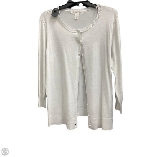Cardigan By Emaline In White, Size: L