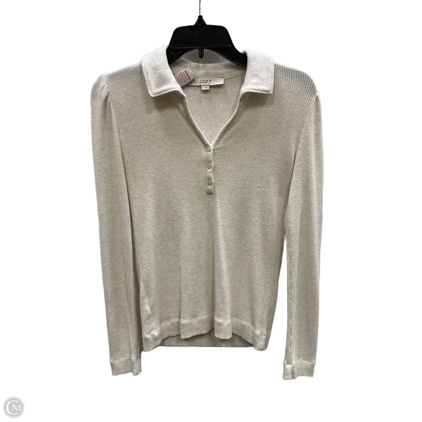 Top Long Sleeve By Loft In Beige, Size: S