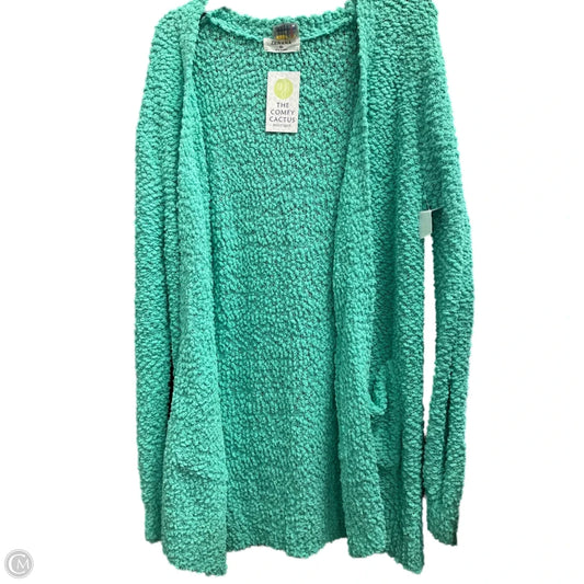 Cardigan By Zenana In Green, Size: Xl