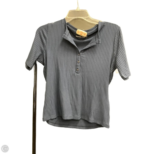 Top Short Sleeve By Abercrombie And Fitch In Blue, Size: M
