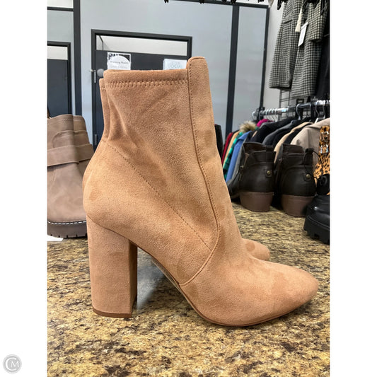 Boots Ankle Heels By Aldo In Tan, Size: 8.5