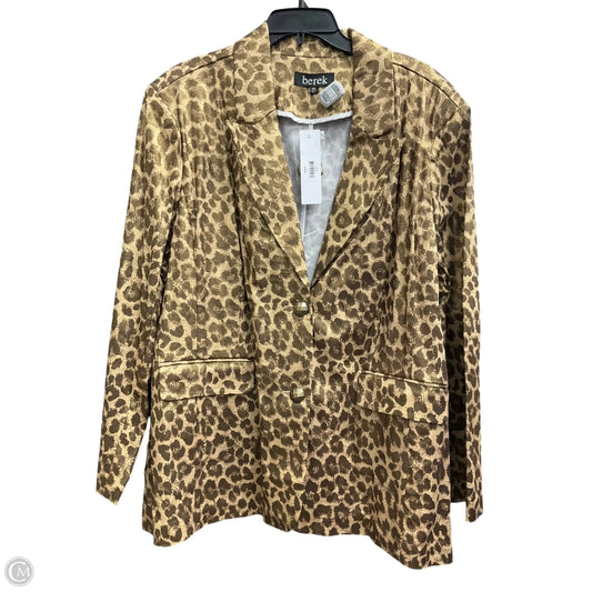 Blazer By Clothes Mentor In Animal Print, Size: 3x