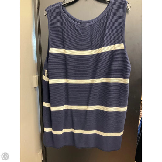 Top 2pc Sleeveless By Talbots In Navy, Size: 3x