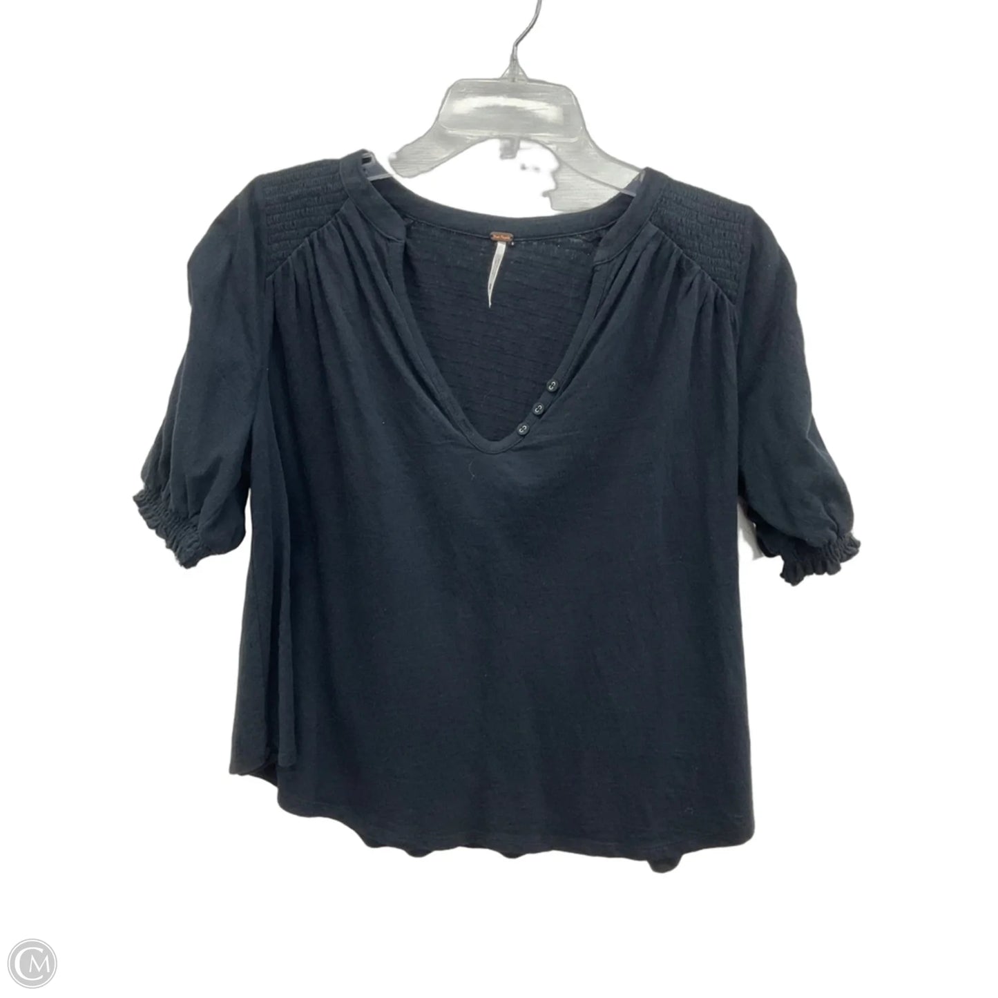 Top Short Sleeve By Free People In Black, Size: Xs