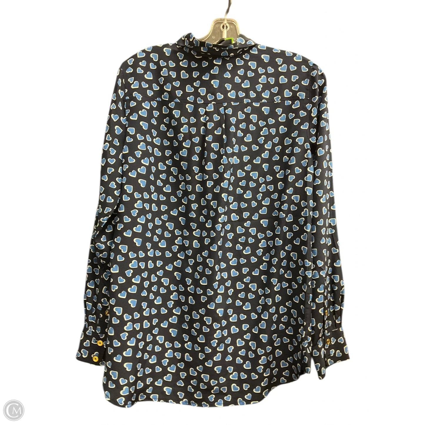 Blouse Long Sleeve By C Wonder In Blue, Size: M