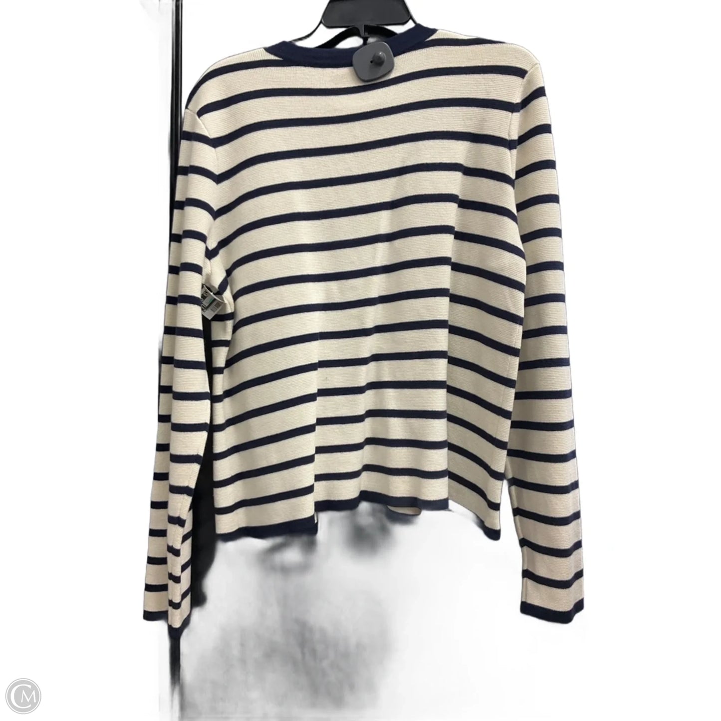 Cardigan By Chicos In Striped Pattern, Size: Xl