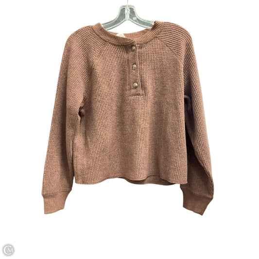 Top Long Sleeve By Old Navy In Brown, Size: S