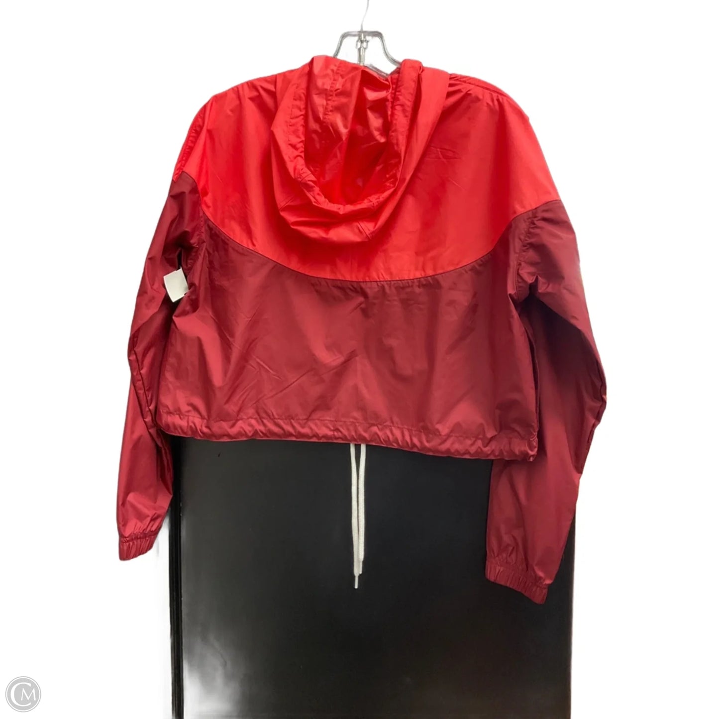 Athletic Top Long Sleeve Collar By Nike Apparel In Orange, Size: S