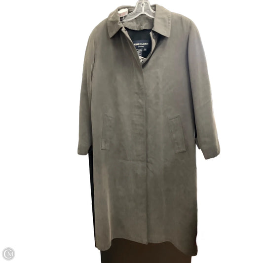 Coat Trench Coat By Anne Klein In Grey, Size: 6p
