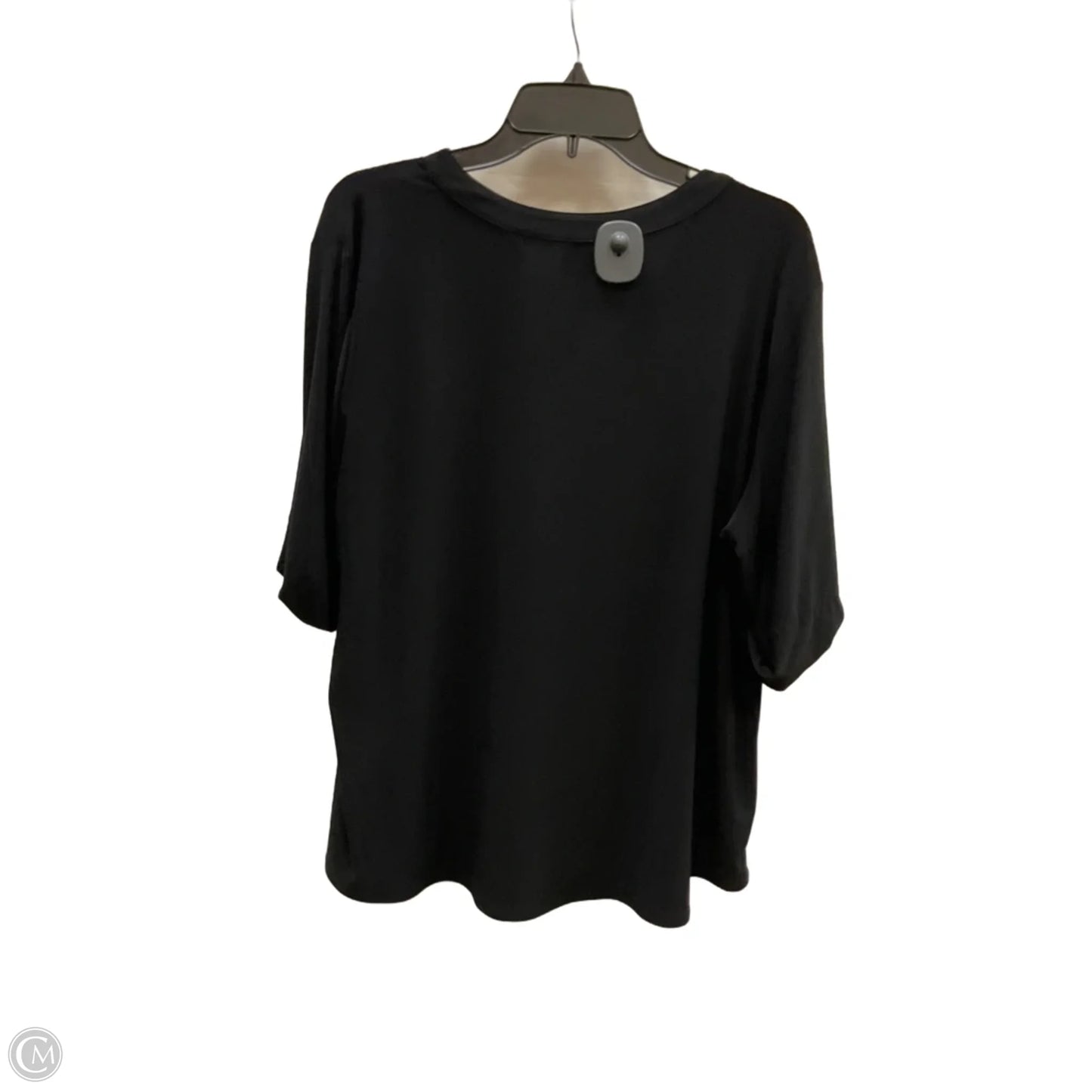 Top 3/4 Sleeve By Anne Klein In Black, Size: Xxl