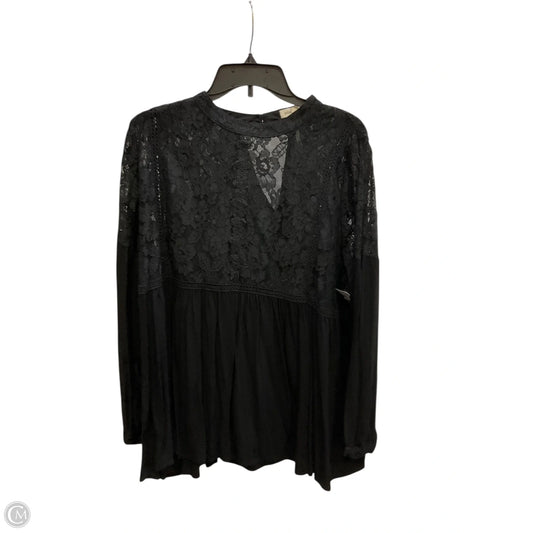 Top Long Sleeve By Honey Punch In Black, Size: 2x
