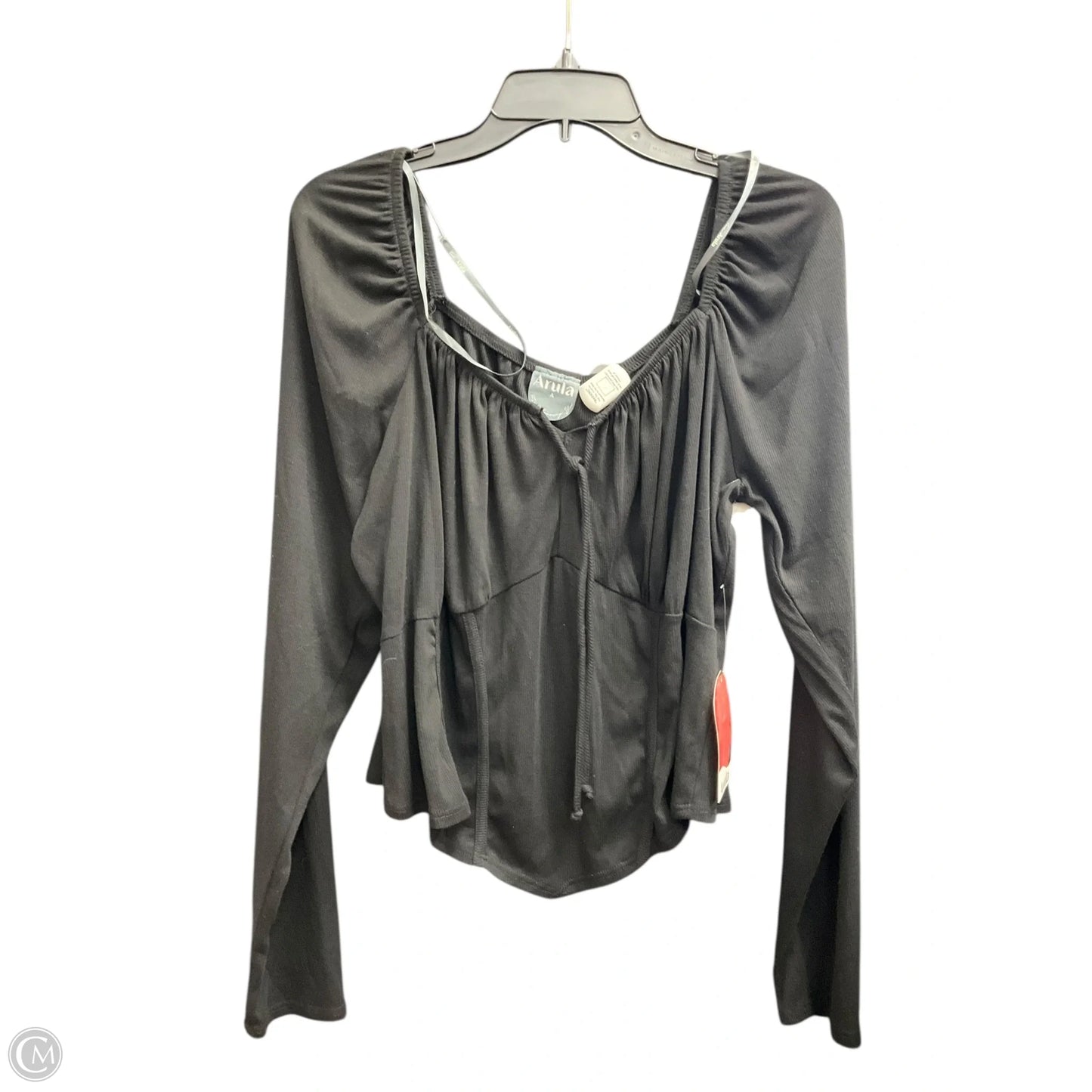 Top Long Sleeve By Arula In Black, Size: 1x