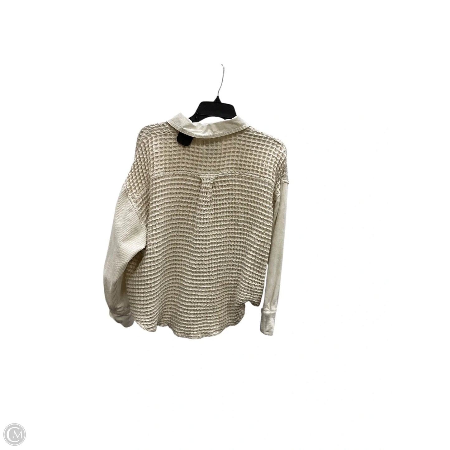 Blouse Long Sleeve By Bdg In Cream, Size: Xs