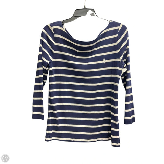 Top 3/4 Sleeve By Polo Ralph Lauren In Striped Pattern, Size: L