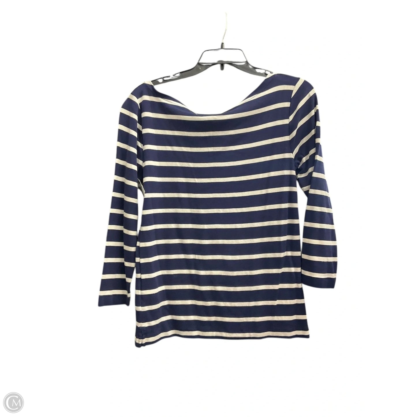 Top 3/4 Sleeve By Polo Ralph Lauren In Striped Pattern, Size: L