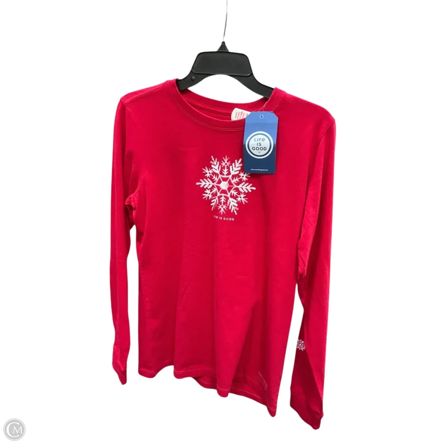 Top Long Sleeve By Life Is Good In Red, Size: S