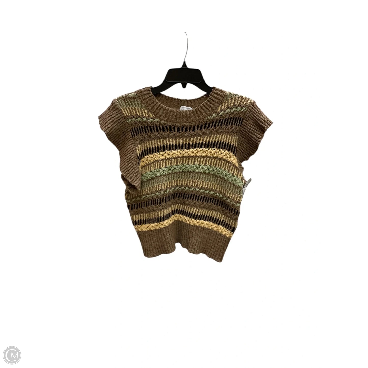 Vest Sweater By Elan In Beige, Size: S