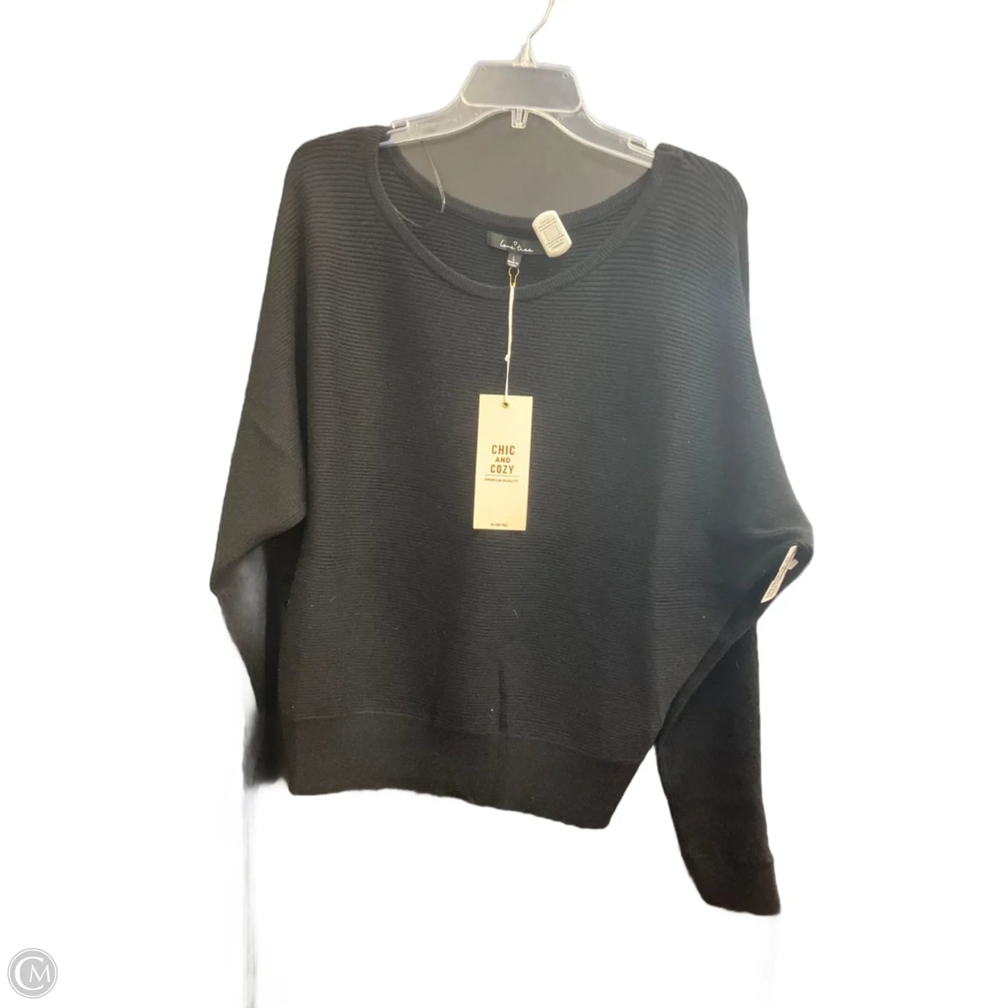 Top Long Sleeve By Love Tree In Black, Size: L