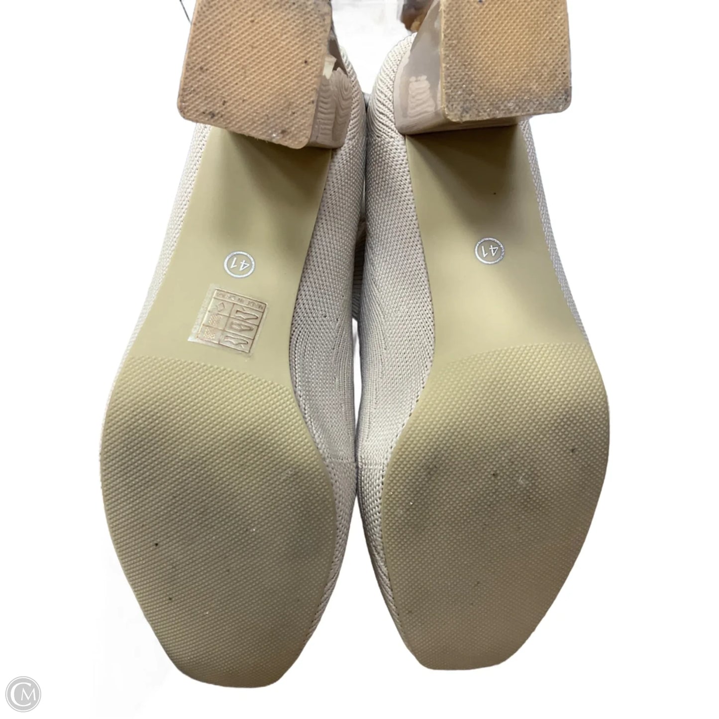 Boots Ankle Heels By Cme In Cream, Size: 10