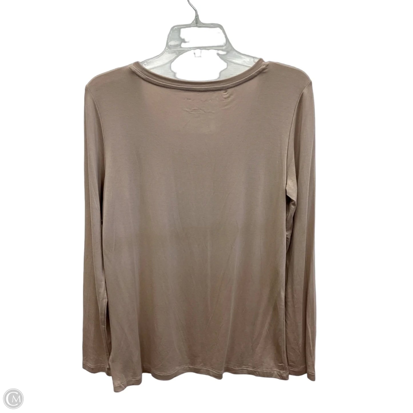 Top Long Sleeve Basic By Tahari In Taupe, Size: M