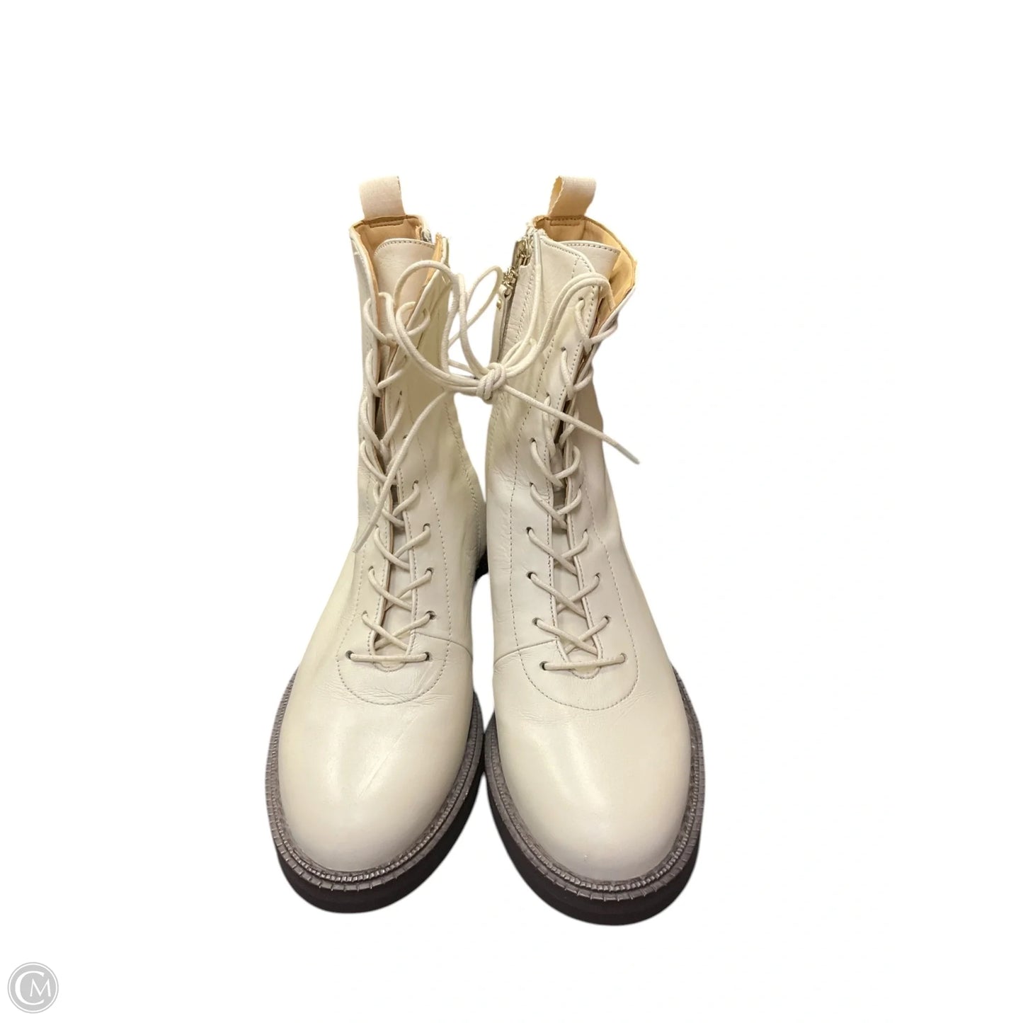 Boots Mid-calf Flats By Sam Edelman In White, Size: 6.5