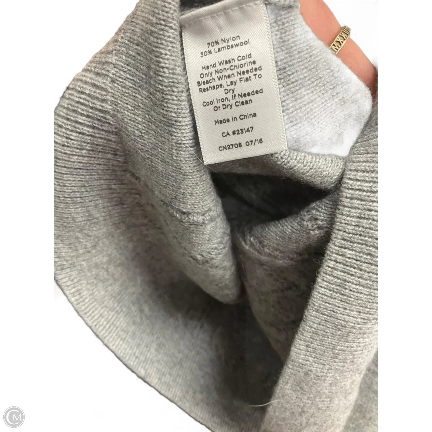 Top Long Sleeve By Talbots In Grey, Size: M