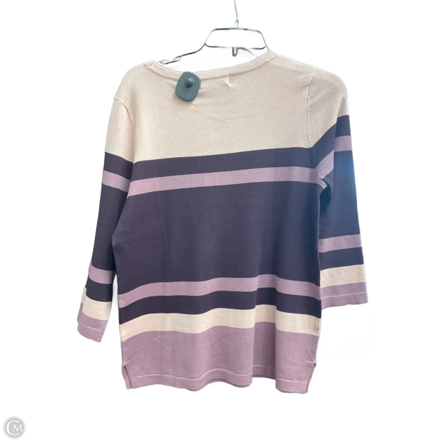 Top 3/4 Sleeve By Liz Claiborne In Purple, Size: M