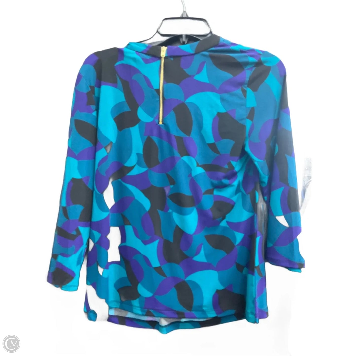 Top 3/4 Sleeve By Liz Claiborne In Multi-colored, Size: S