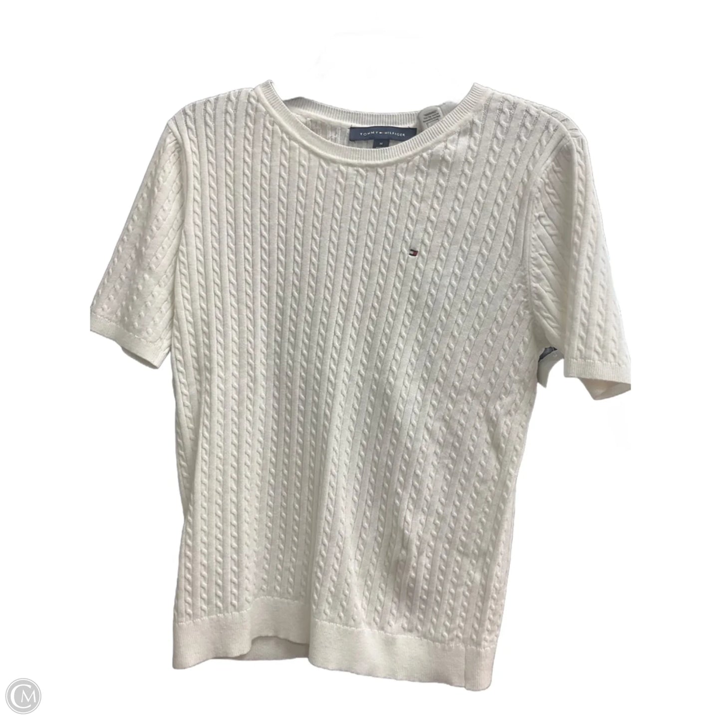 Top Short Sleeve By Tommy Hilfiger In White, Size: M