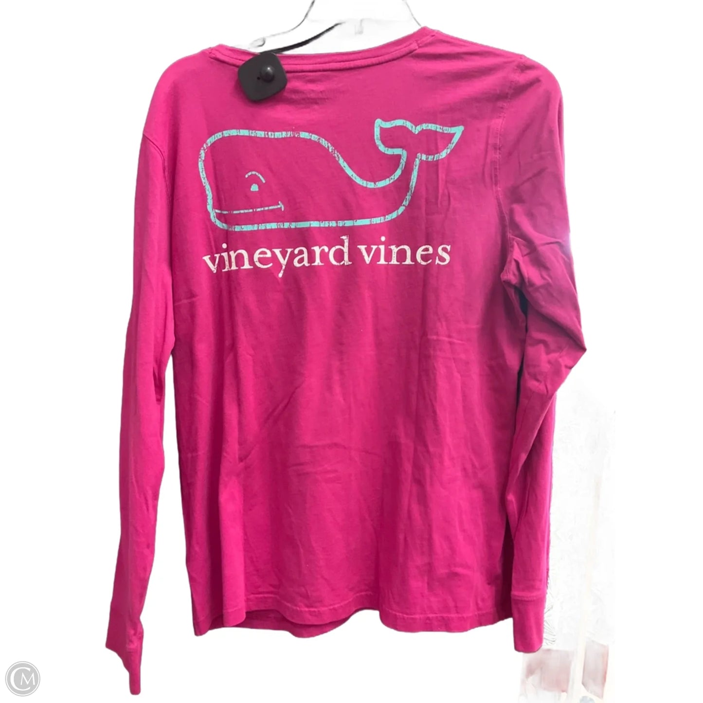 Top Long Sleeve Basic By Vineyard Vines In Pink, Size: L