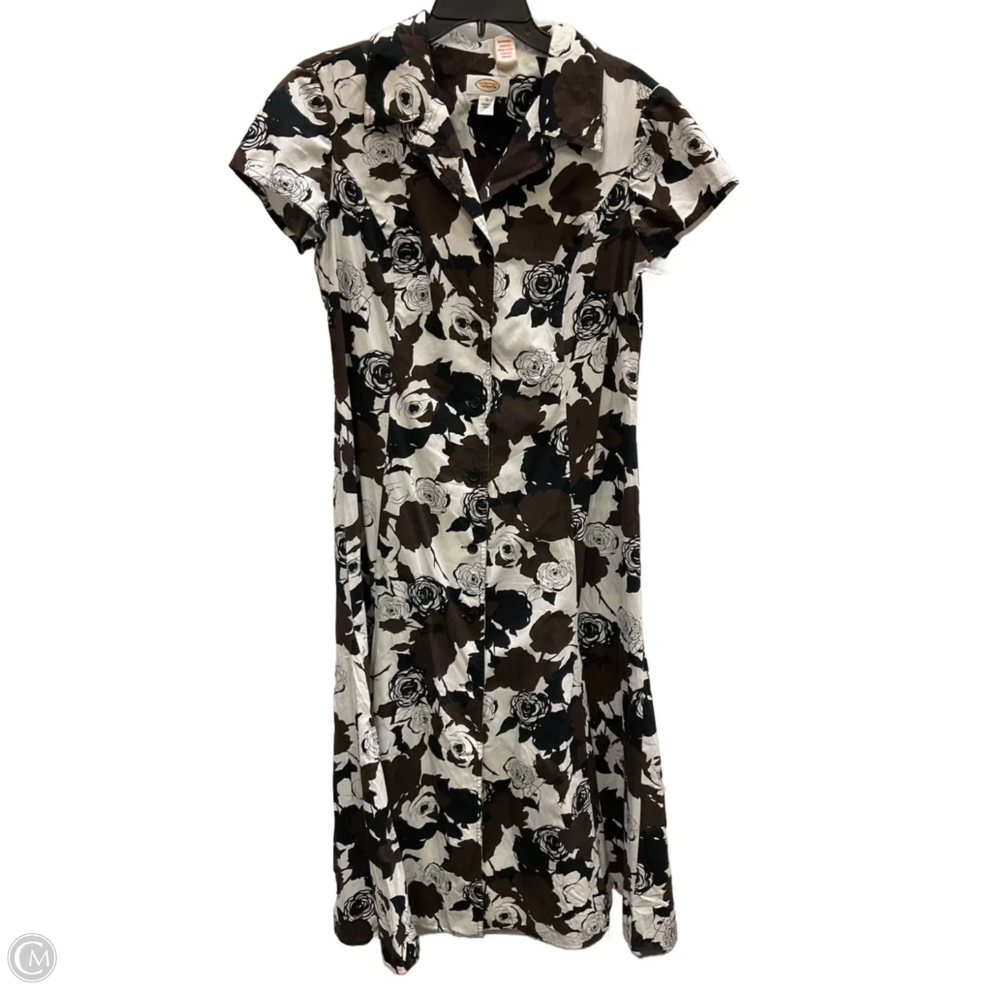 Dress Casual Midi By Talbots In Brown, Size: 12