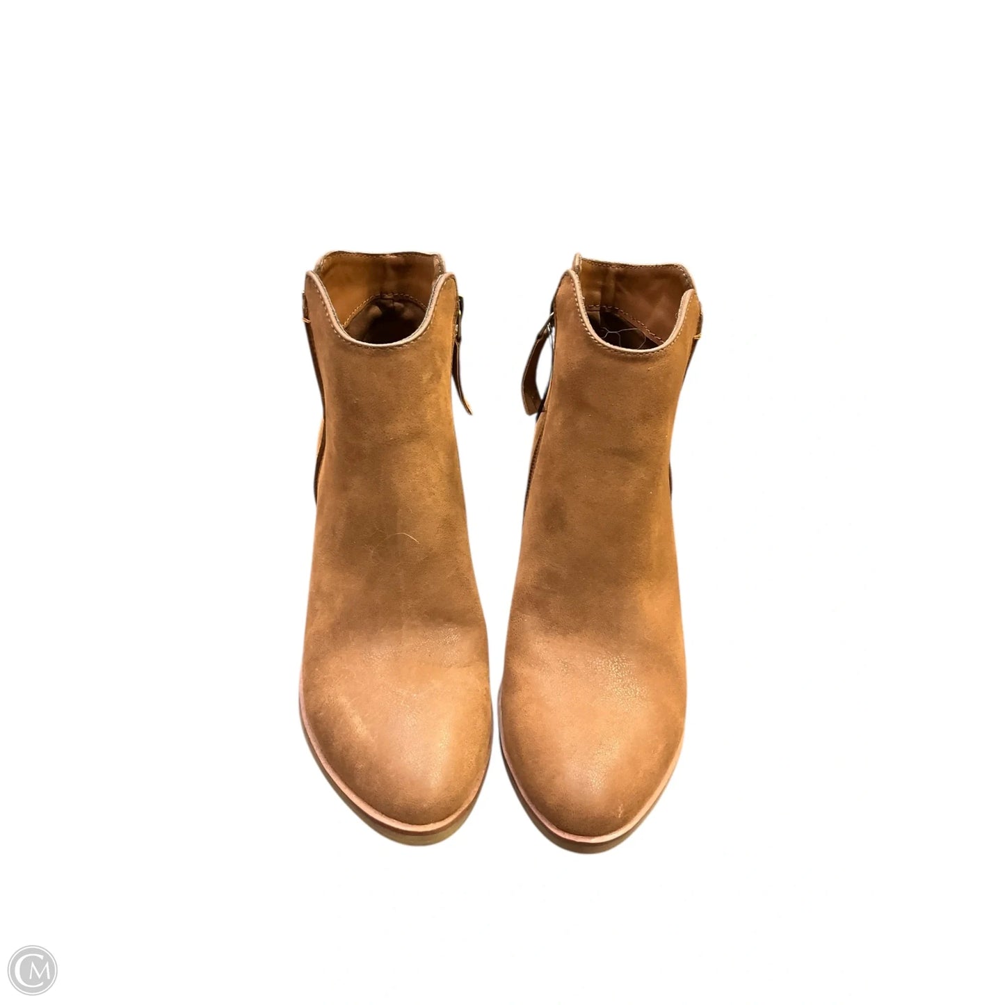 Boots Ankle Heels By Mia In Brown, Size: 6