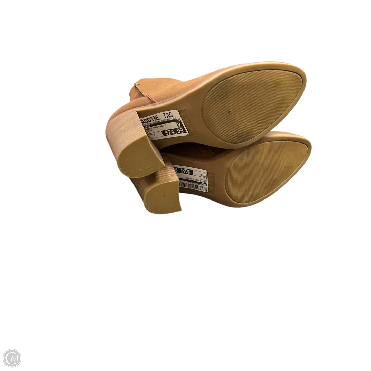 Boots Ankle Heels By Mia In Brown, Size: 6