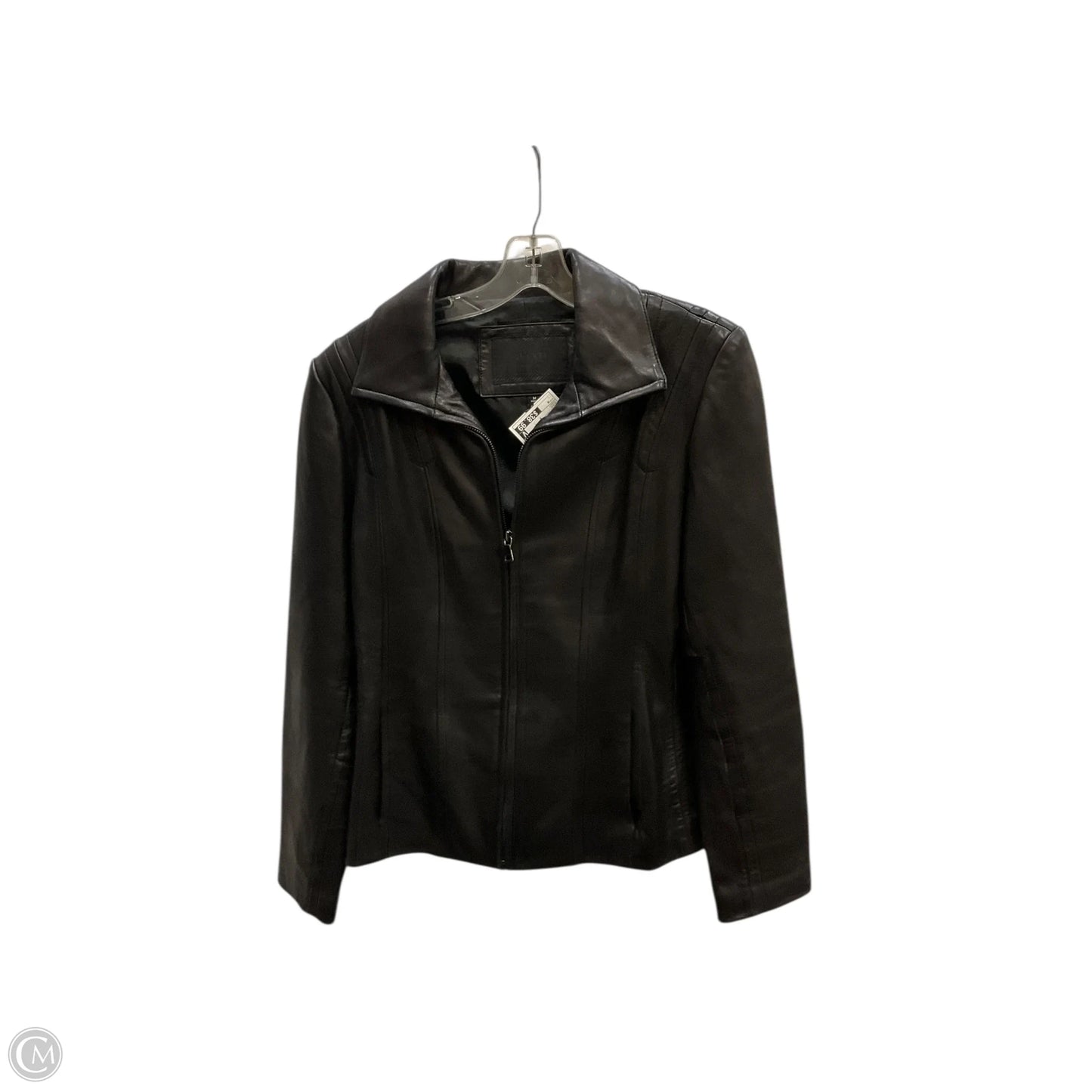 Jacket Moto Leather By Cmc In Black, Size: M