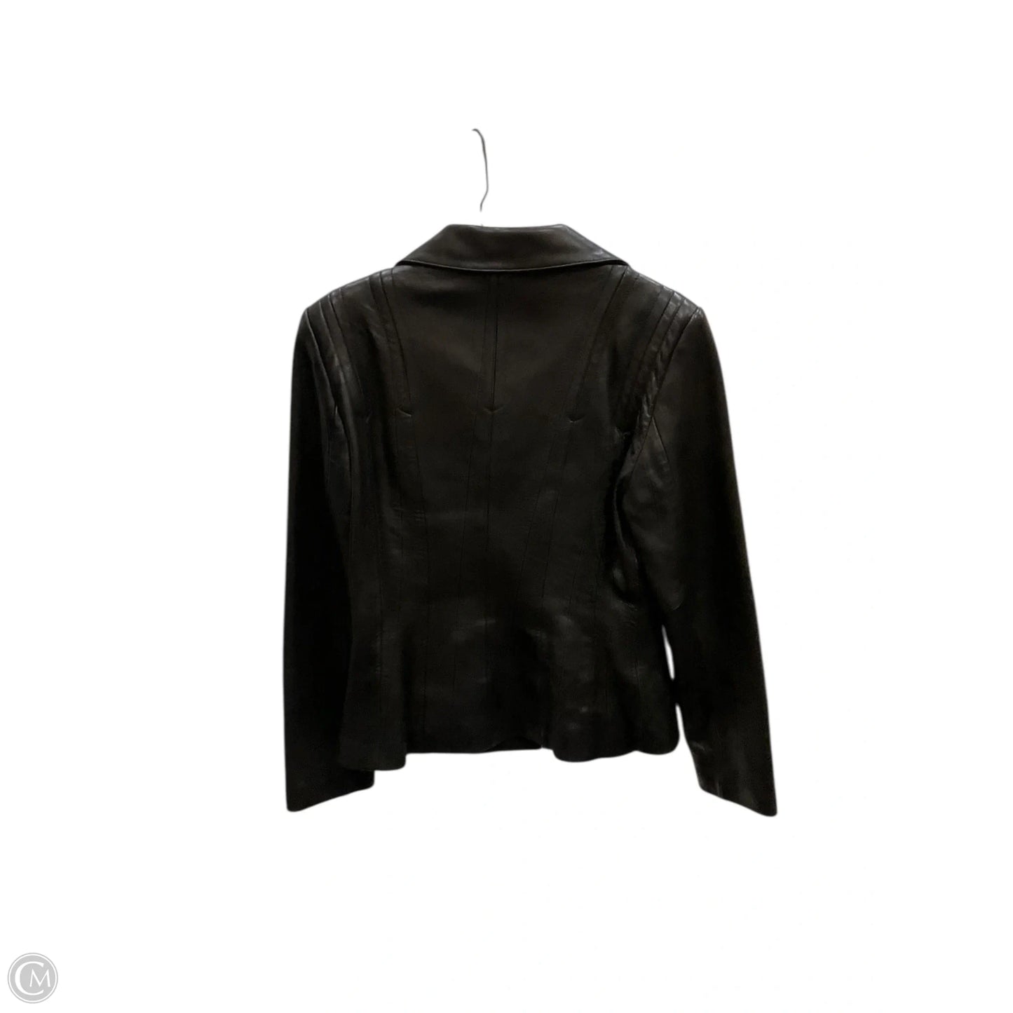 Jacket Moto Leather By Cmc In Black, Size: M