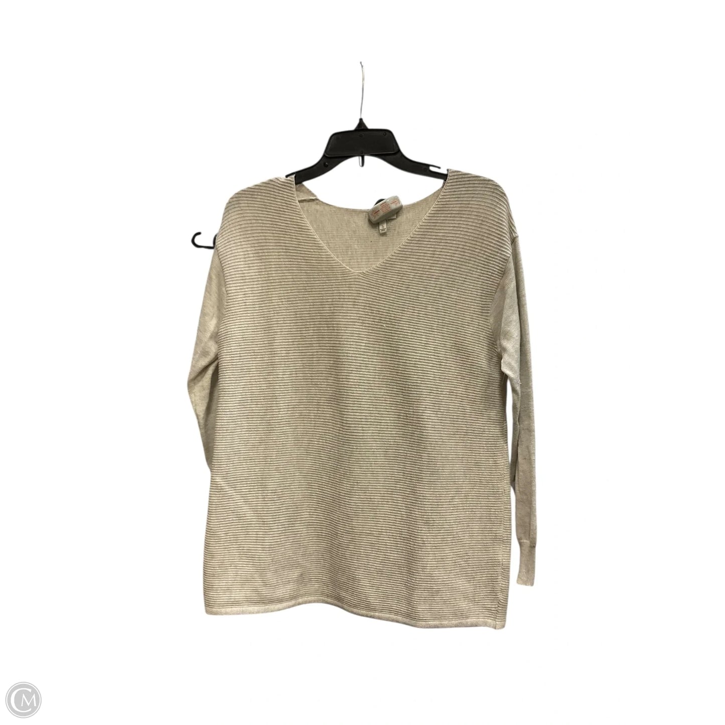 Top Long Sleeve By Ella Moss In Grey, Size: S