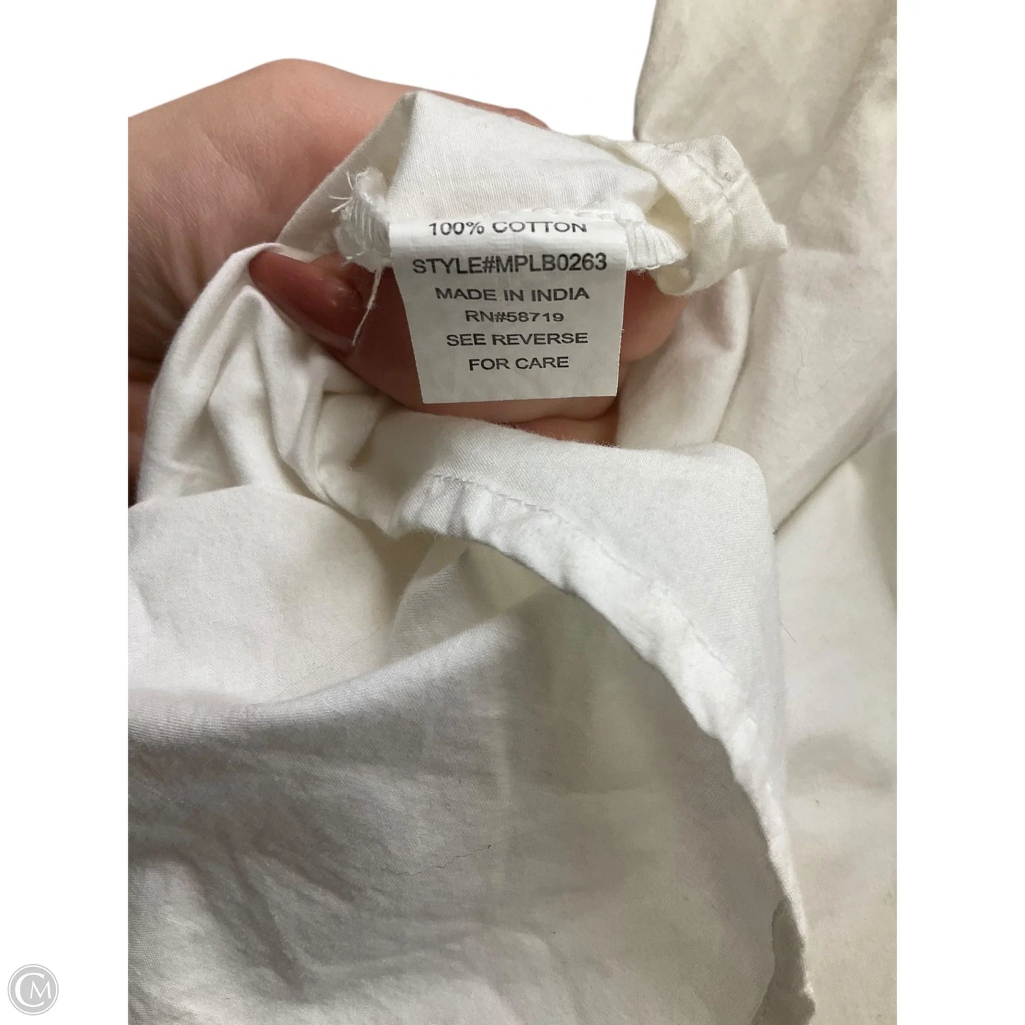 Blouse Long Sleeve By Relativity In White, Size: Xl