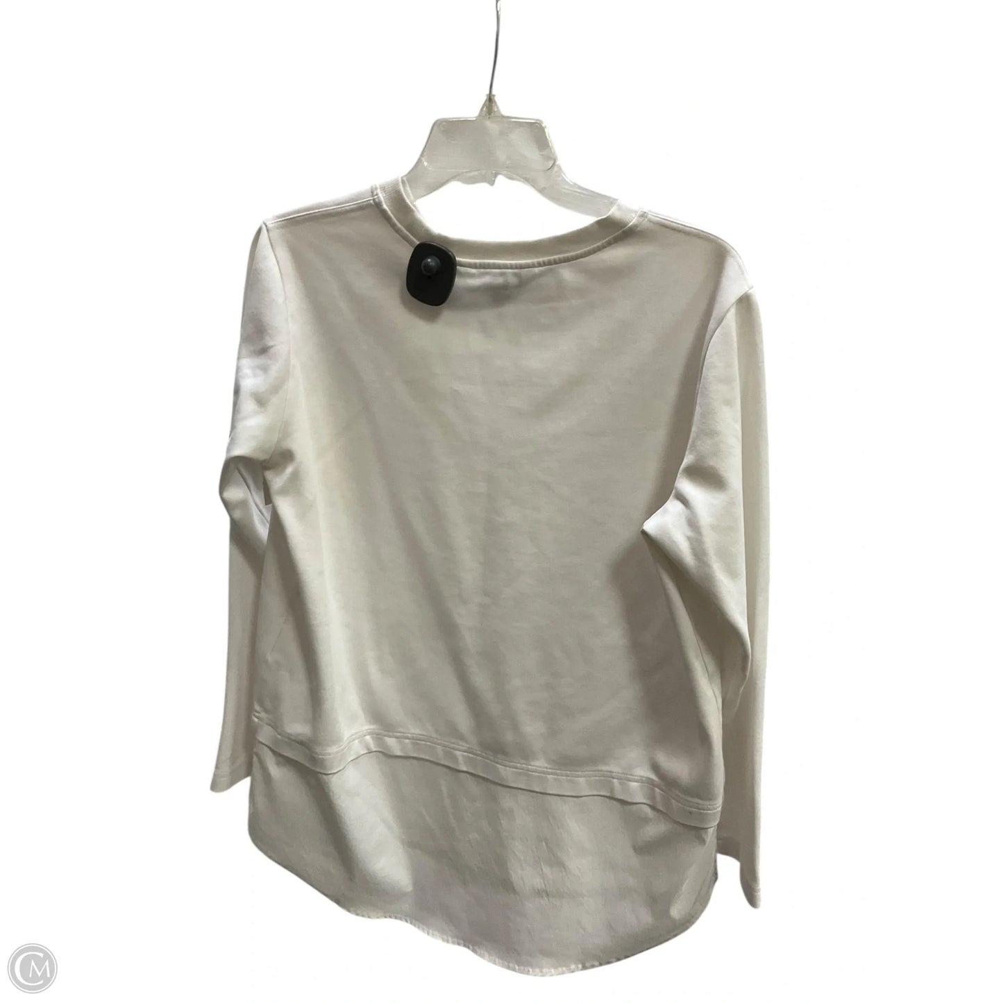 Athletic Top Long Sleeve Collar By Athleta In White, Size: M