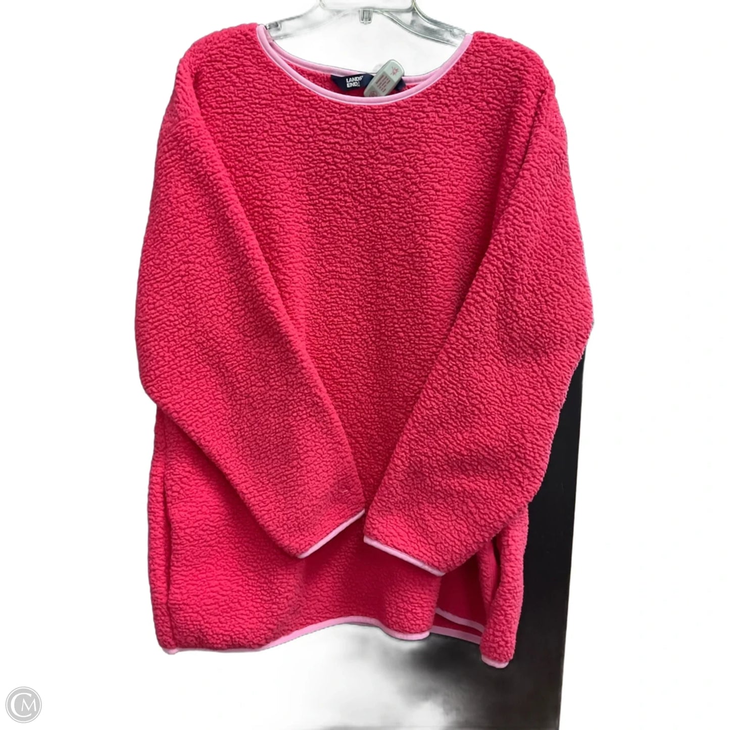Sweatshirt Crewneck By Lands End In Pink, Size: 2x