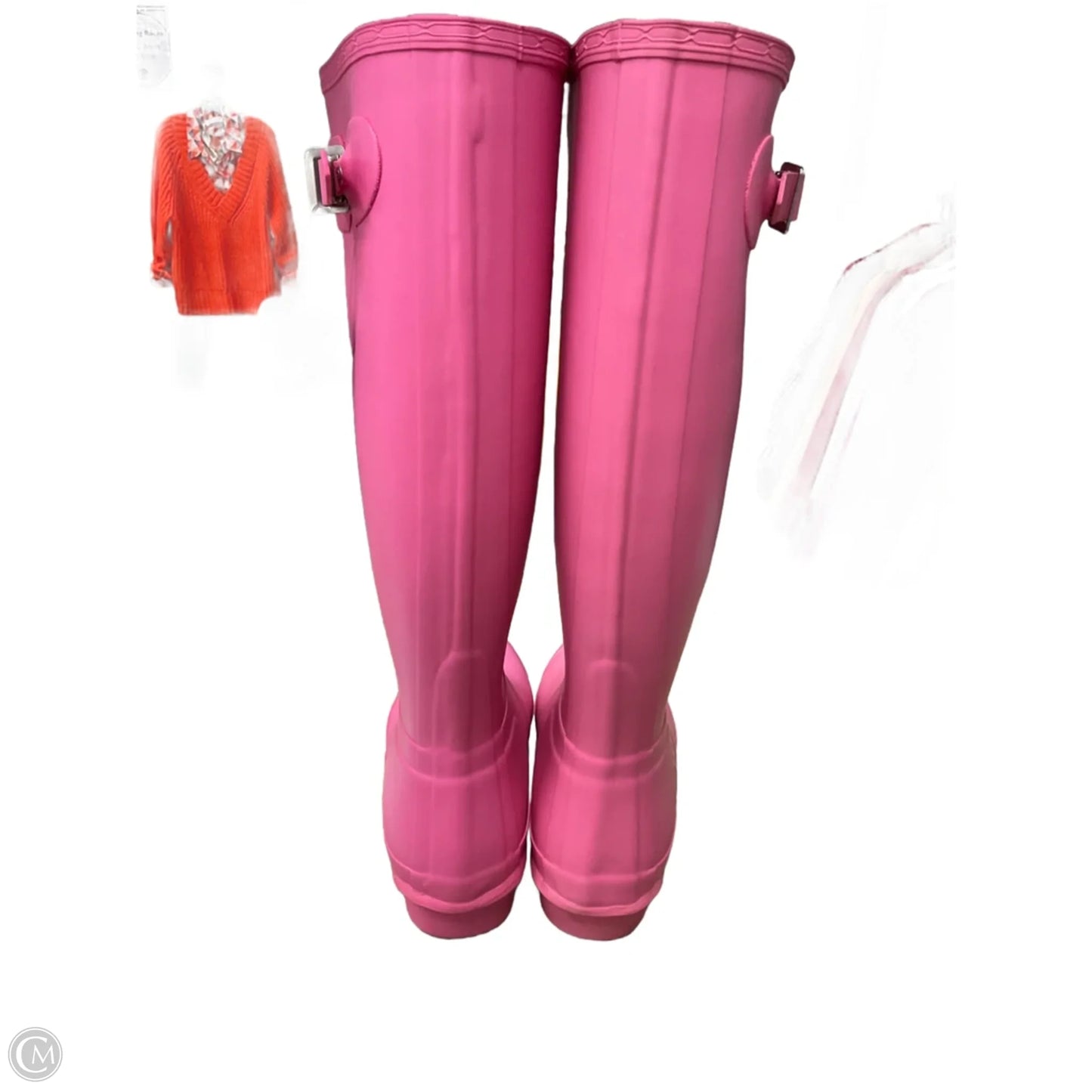 Boots Rain By Hunter In Pink, Size: 9.5