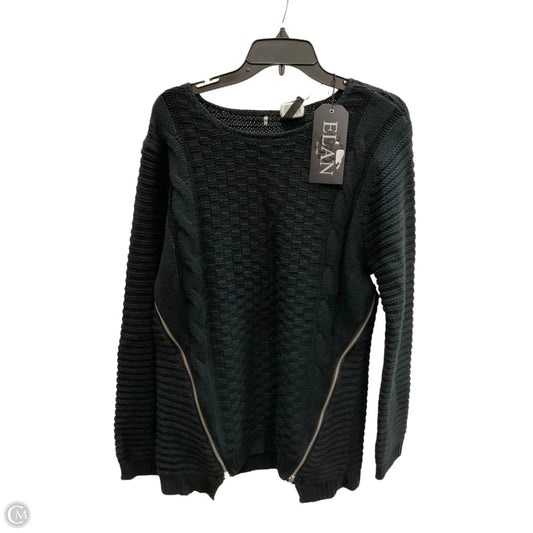 Sweater By Elan In Black, Size: L