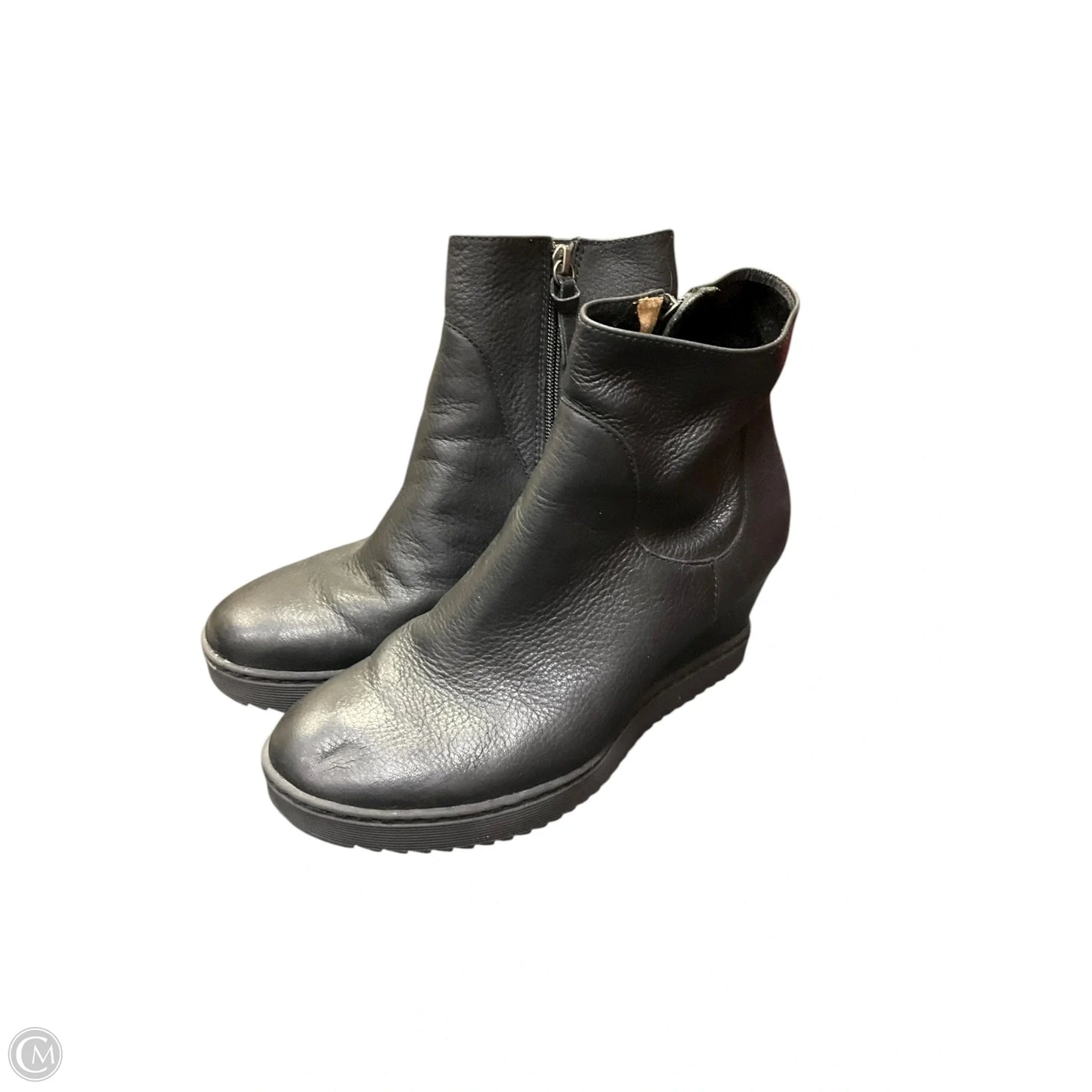 Boots Ankle Heels By Sofft In Black, Size: 8.5