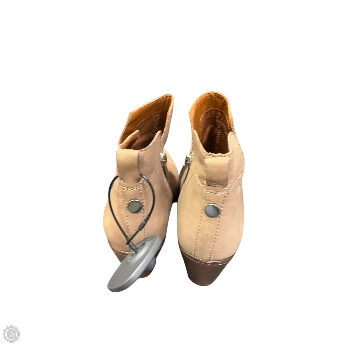 Boots Ankle Heels By Franco Sarto In Beige, Size: 8