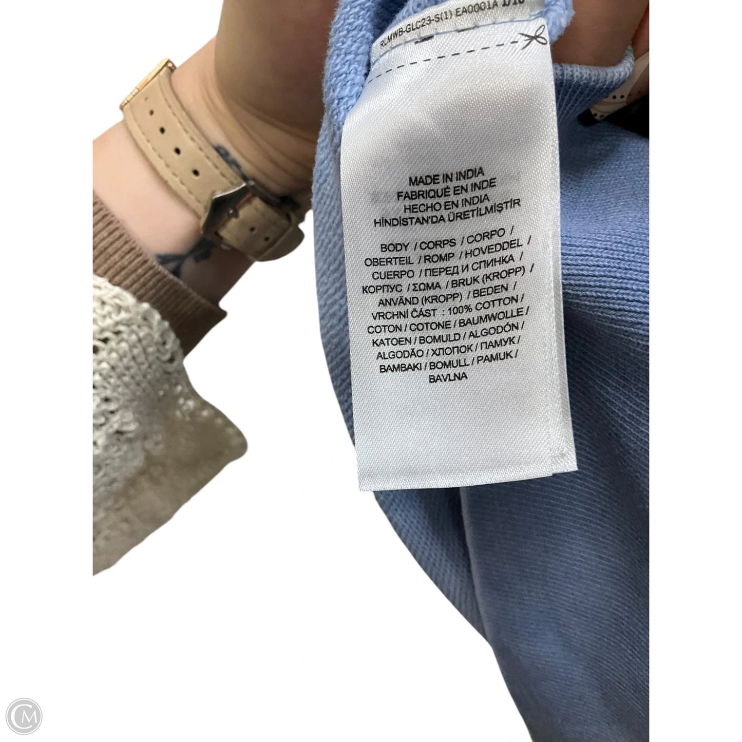 Sweatshirt Crewneck By Lauren By Ralph Lauren In Blue, Size: M